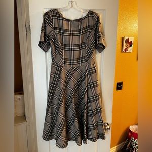 Swing plaid tartan dress size large